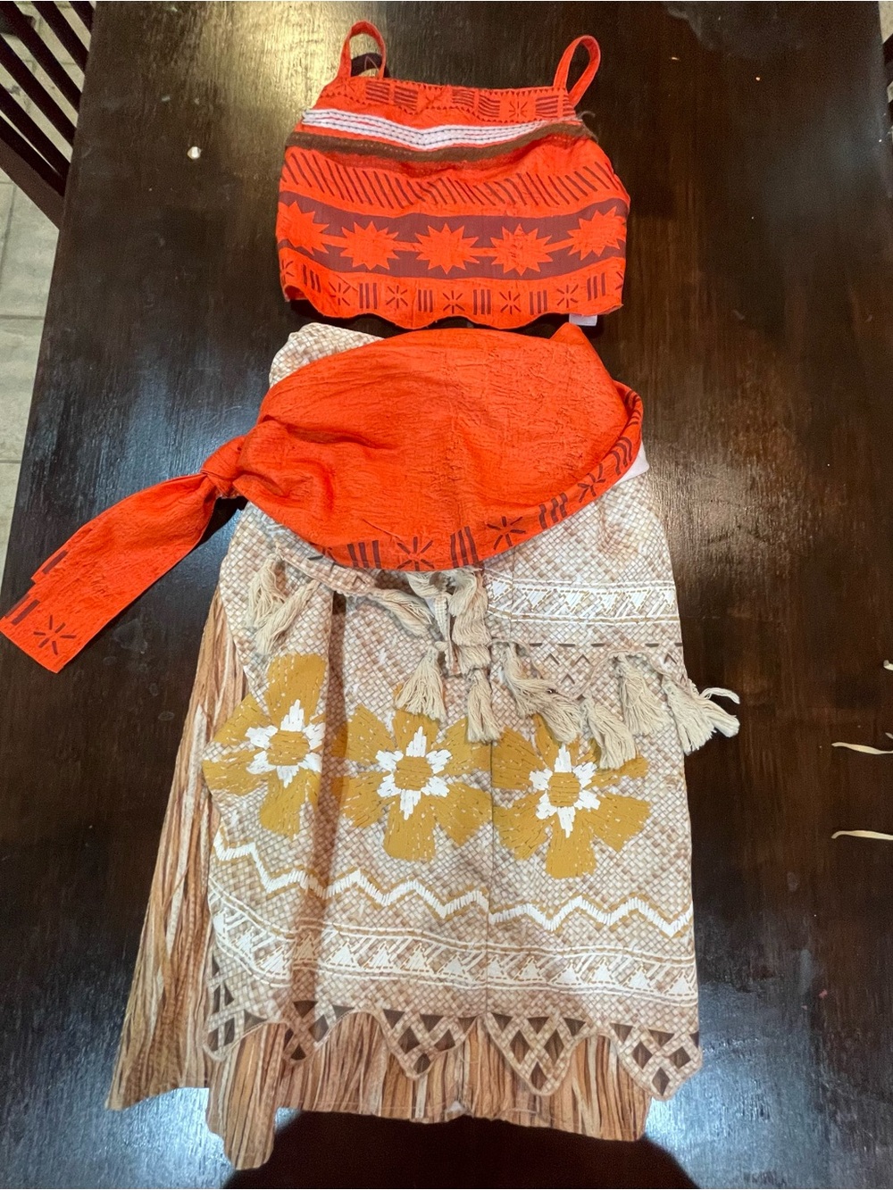 Disney Store Deluxe Moana Two Piece Costume for Girls Size 7/8